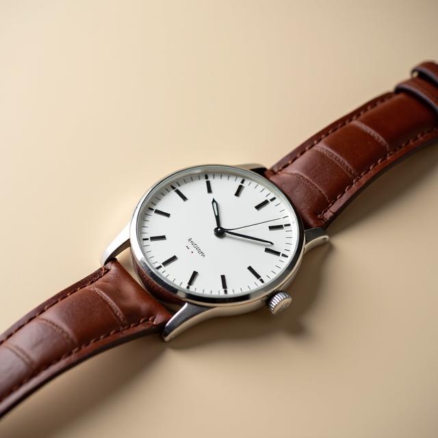 Elegant Leather Strap Watch