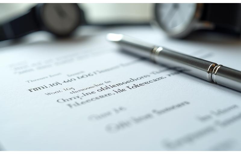 Close-up of legal documents with a pen and a modern watch, signifying agreement and attention to detail.