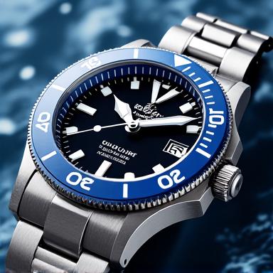 Stature Diver Pro Watch with Blue Bezel